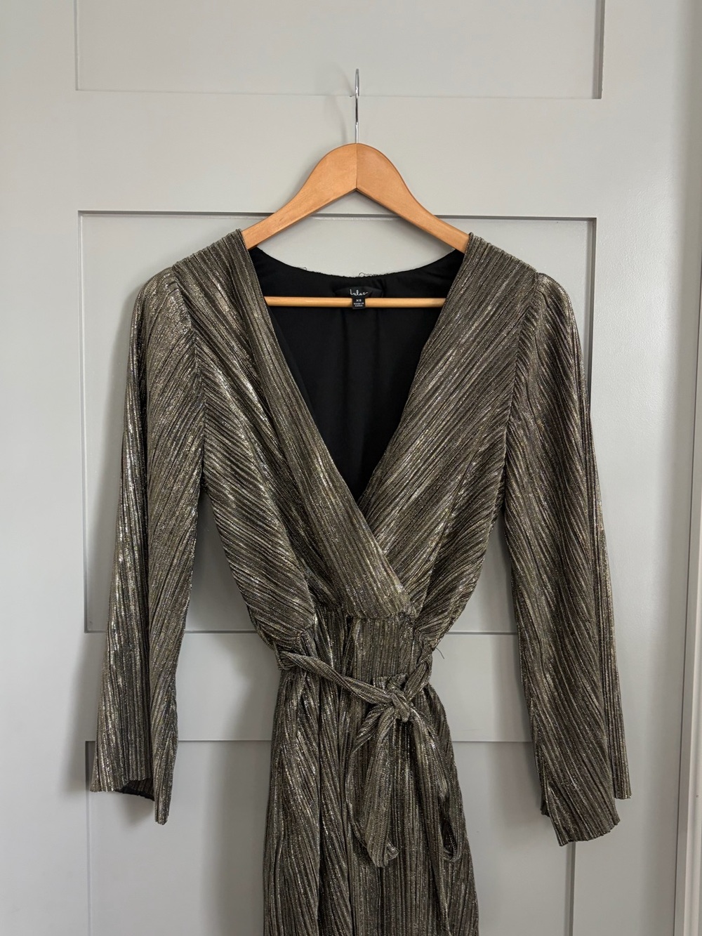 Lulu's Black & Gold Sparkly shorts romper